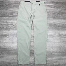 Peak Performance Player Pants Mens 34x32 Beige Slim Fit Stretch Golf Trousers