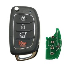 4 Buttons Keyless Remote Car Key Fob Fit for Hyundai 2015 2016 2017 Sonata P/...