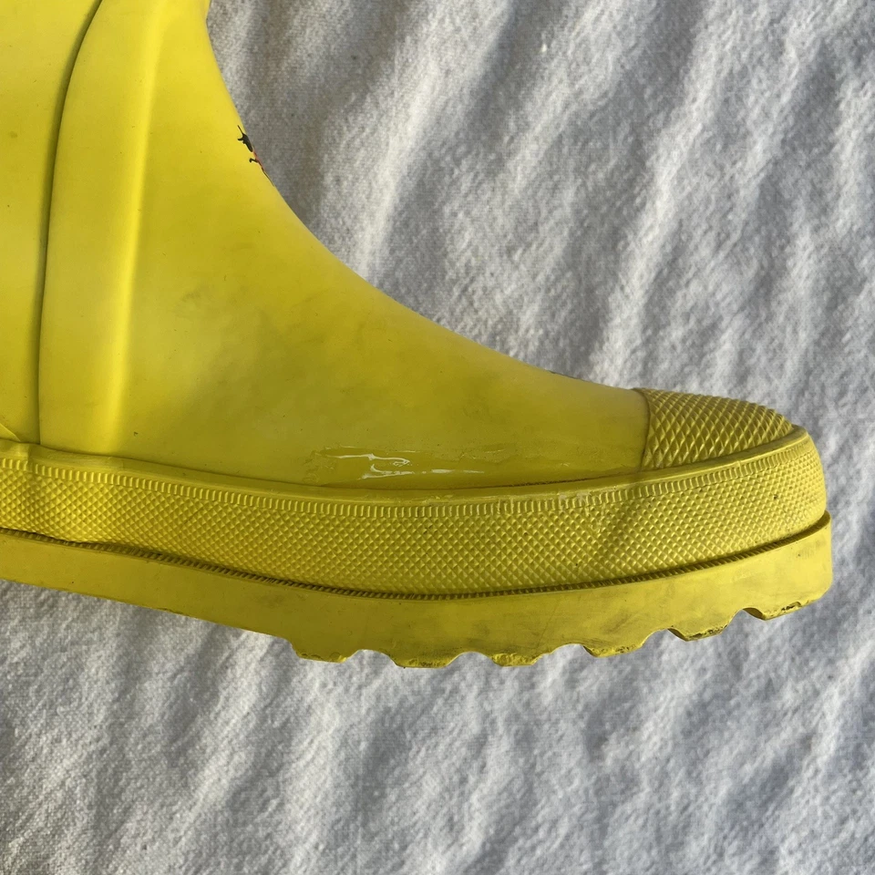 Botas de lluvia vintage Y2K J Crew amarillas dama insectos talla 9 Foto 2 de 4