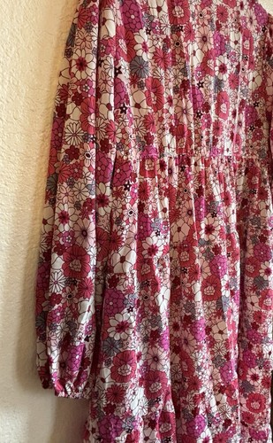 Dokotoo Maxi Abito Floreale Gonna a Livelli Impero Vita Boho - Foto 4 di 12