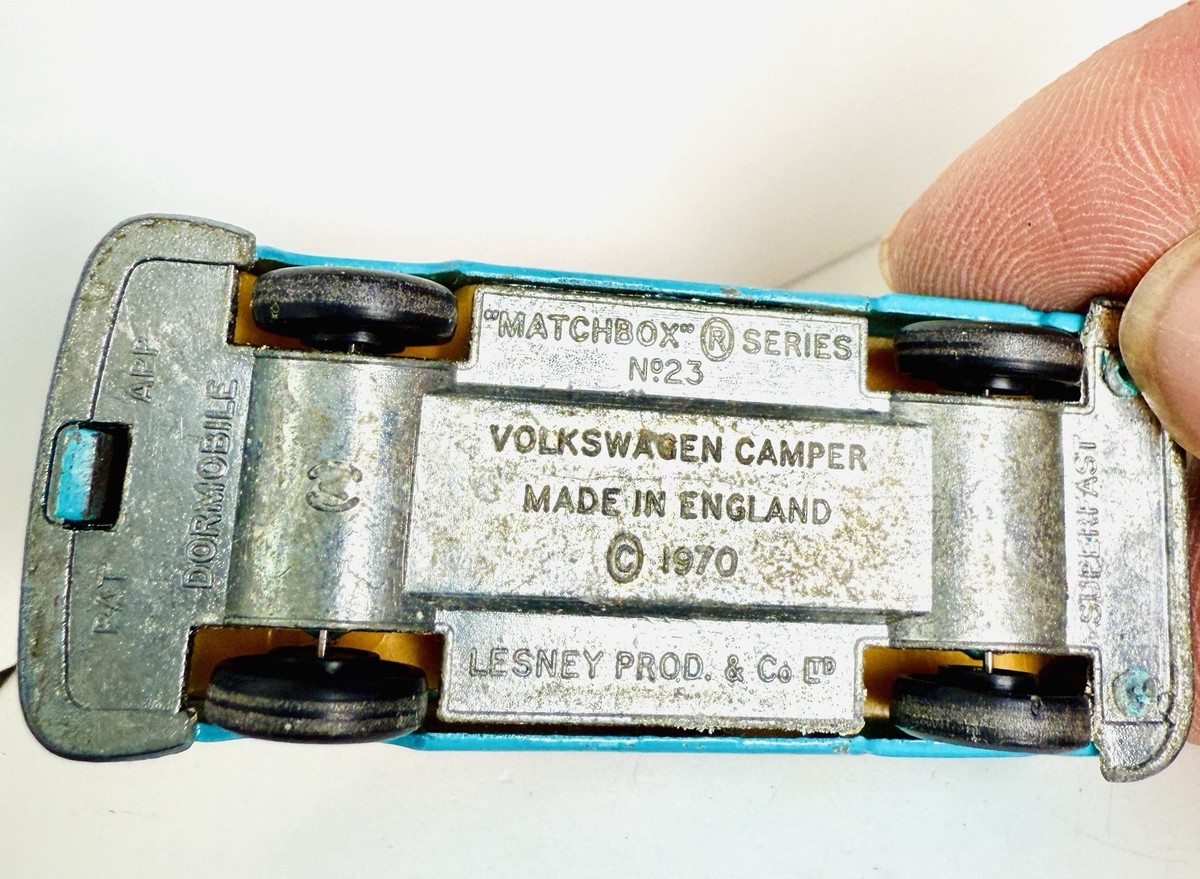 Matchbox 1970 Lesney Superfast No 23 Volkswagen VW Camper Van Bus