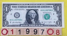 🎂 January 1997 8 Birthday 1 1997 August  Serial Number One Dollar Bill 2021 FW