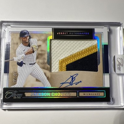 Jackson Chourio 2025 Three and Two Jersey Autographs Holo SIlver /49 Auto