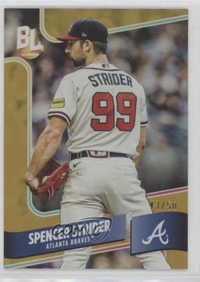 2024 Topps Big League Wrapper Redemption Gold Foil 41/50 Spencer Strider e1m