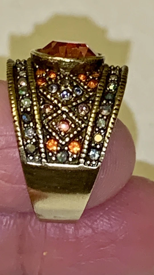 Anillo HSN Heidi Daus "Doble Diario" Cristal Rosa Talla 6 ¡HERMOSO!! Foto 4 de 4