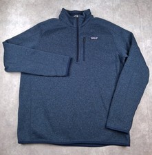 Patagonia Better Sweater Mens XL Blue Fleece 1/4 Zip Pullover 25522