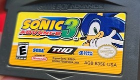 Sonic Game Boy Advance 1 2 3 Lot 3 Nintendo GBA THQ Games Authentic Saves Boom
