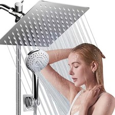 Shower Head with Handheld Spray Combo High Pressure 8 in Rain Shower Head Chrome