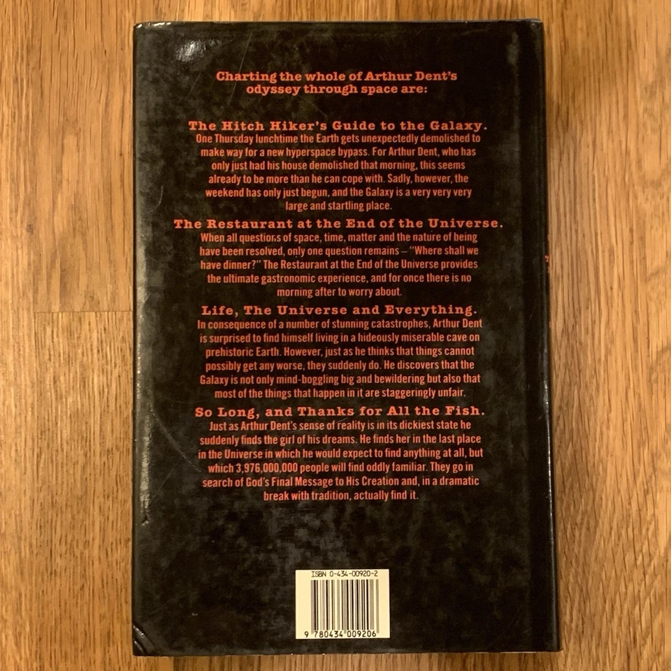 HITCH HIKER'S GUIDE TO THE GALAXY by Douglas Adams HC DJ 1986 UK Edition Omnibus - Image 3 of 4