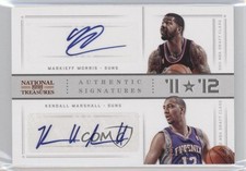 2012 Panini National Treasures 33/99 Markieff Morris Kendall Marshall Auto 1u6