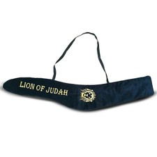 Lion Of Judah Long Velvet Yemenite Kudu kosher Shofar Bag Christian/Jewish