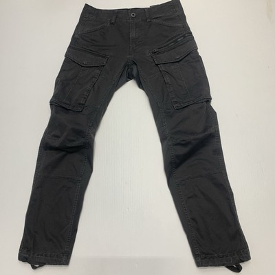 G Star Raw, Mens Carbón Colór  Zip 3D Straight Tapered Cargo W28 L30 RN # 104506