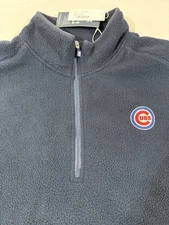 Chicago Cubs Cutter & Buck Mens 2XL Blue Fleece 1/4 Zip Pullover NWT