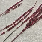 Vintage Mercury Glass Christmas Bead Wire Spike Floral Pick Stems Sprays Pink — photo 8