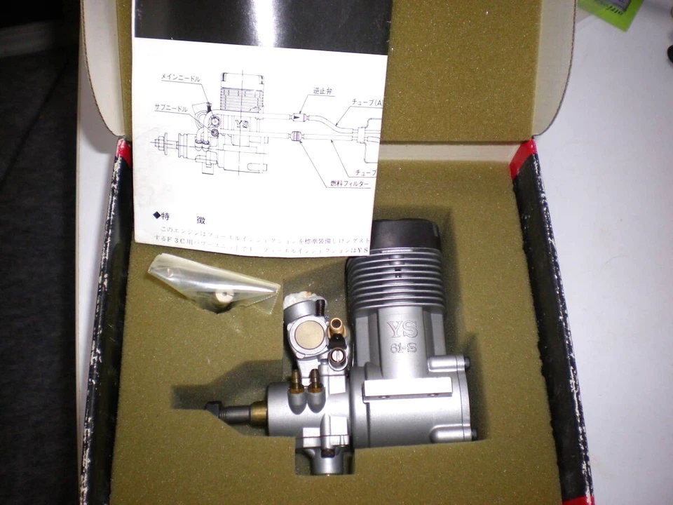 YS 61-SH Long 9.97cc Side Exhaust 2-Cycle Glow Engine for R/C Helicopters New - Image 2 of 4