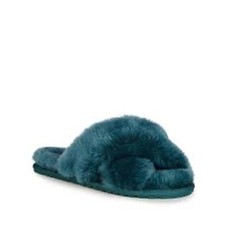 EMU Australia Mayberry sheepskin slippers dark teal women's size 7 winter cozy