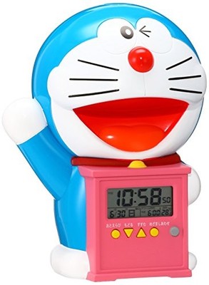 Seiko Uhr JF374A Wecker Tischuhr mit Doraemon Charakter sprechender Alarm
