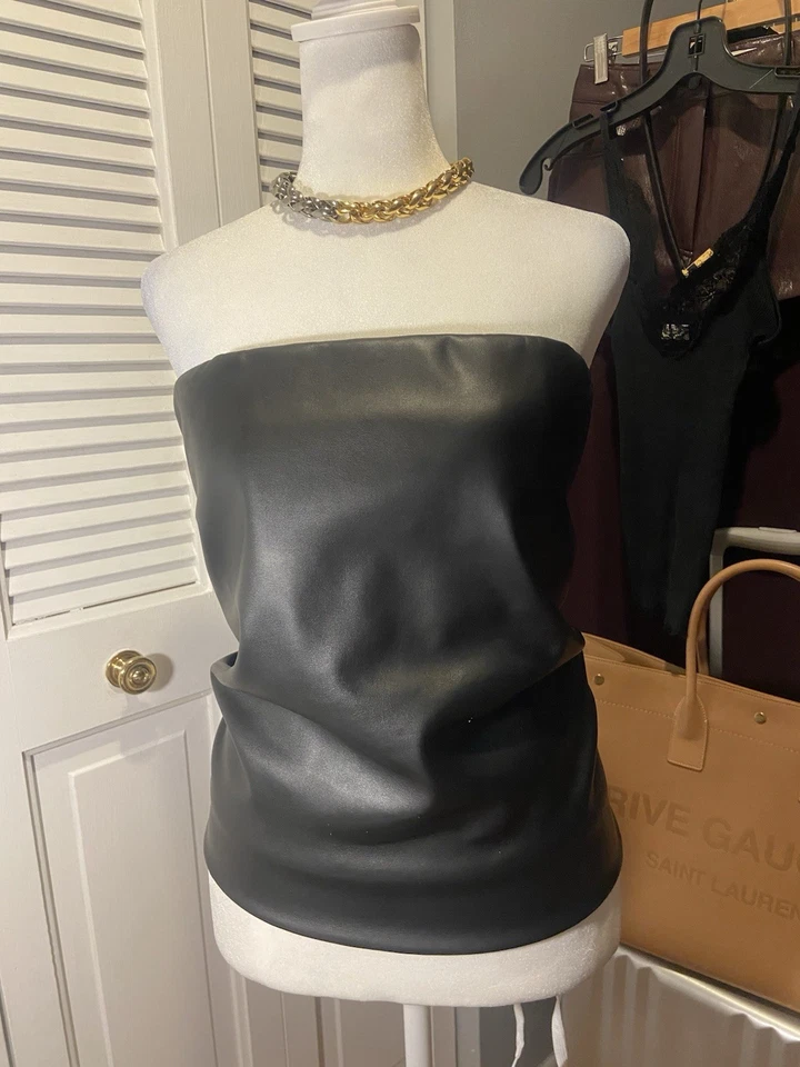 Top tubo de cuero Sportmax talla XS usado una vez otoño invierno Foto 4 de 4