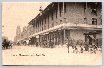 #ad Montezuma Hotel Ocala Florida FL Street View Rotograph Co. c1905 Postcard $39.95
