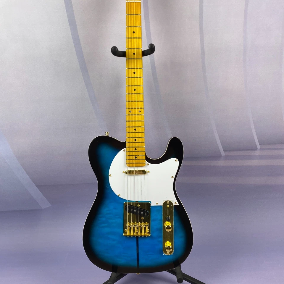 TL Electric Guitar Maple Neck 3 Patchwork Color Guitar Body Single Single Pickup - Image 2 of 4