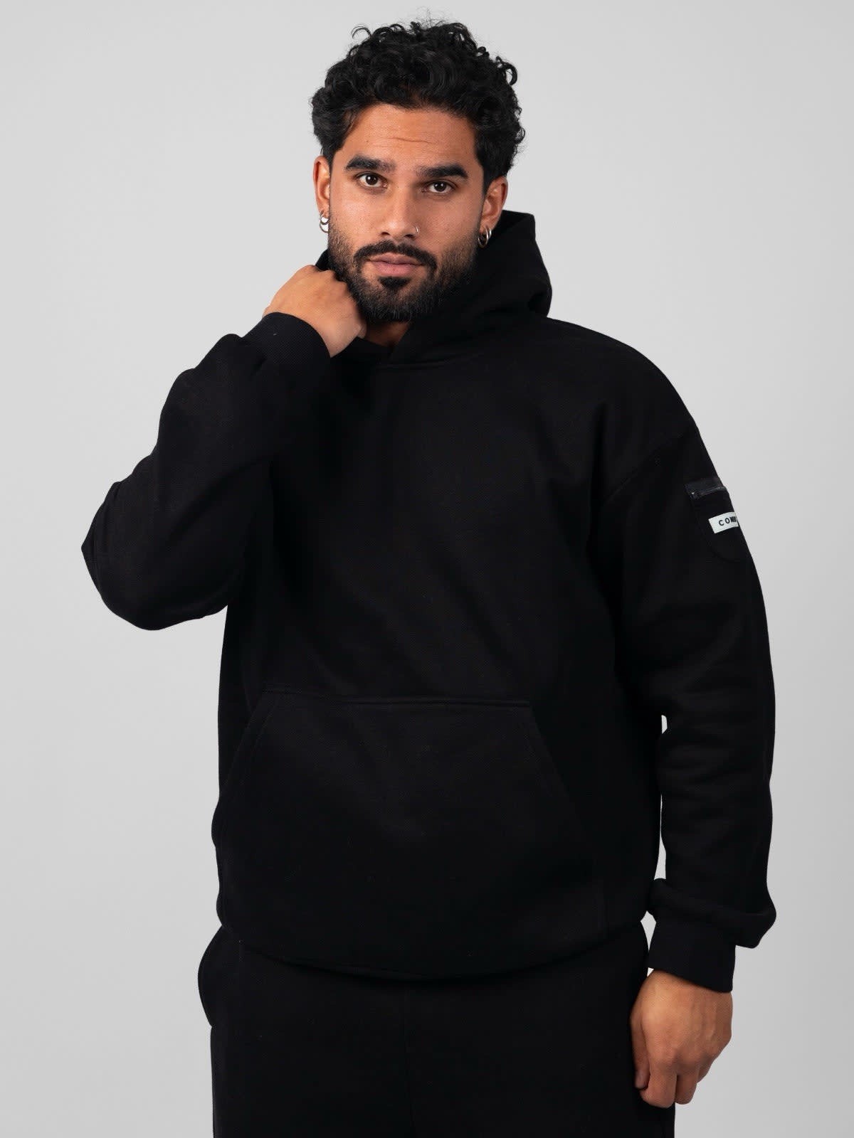 COMFRT Travel Essentials Hoodie in Obsidian - Size XS