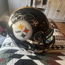 Jerome Bettis Beckett authenticated full size Autographed replica helmet 