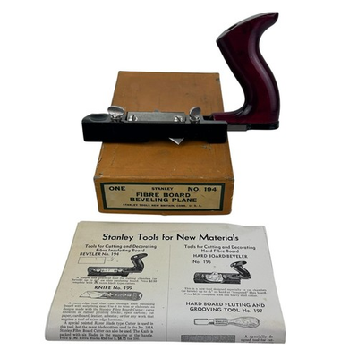 #ad STANLEY TOOLS 194 FIBRE BOARD PLANE with Box and Pamphlet Great Shape $64.99
