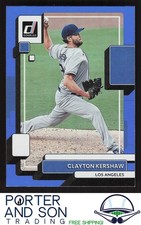 Clayton Kershaw Holo Blue Image Variation 2022 Donruss #85 Los Angeles Dodgers