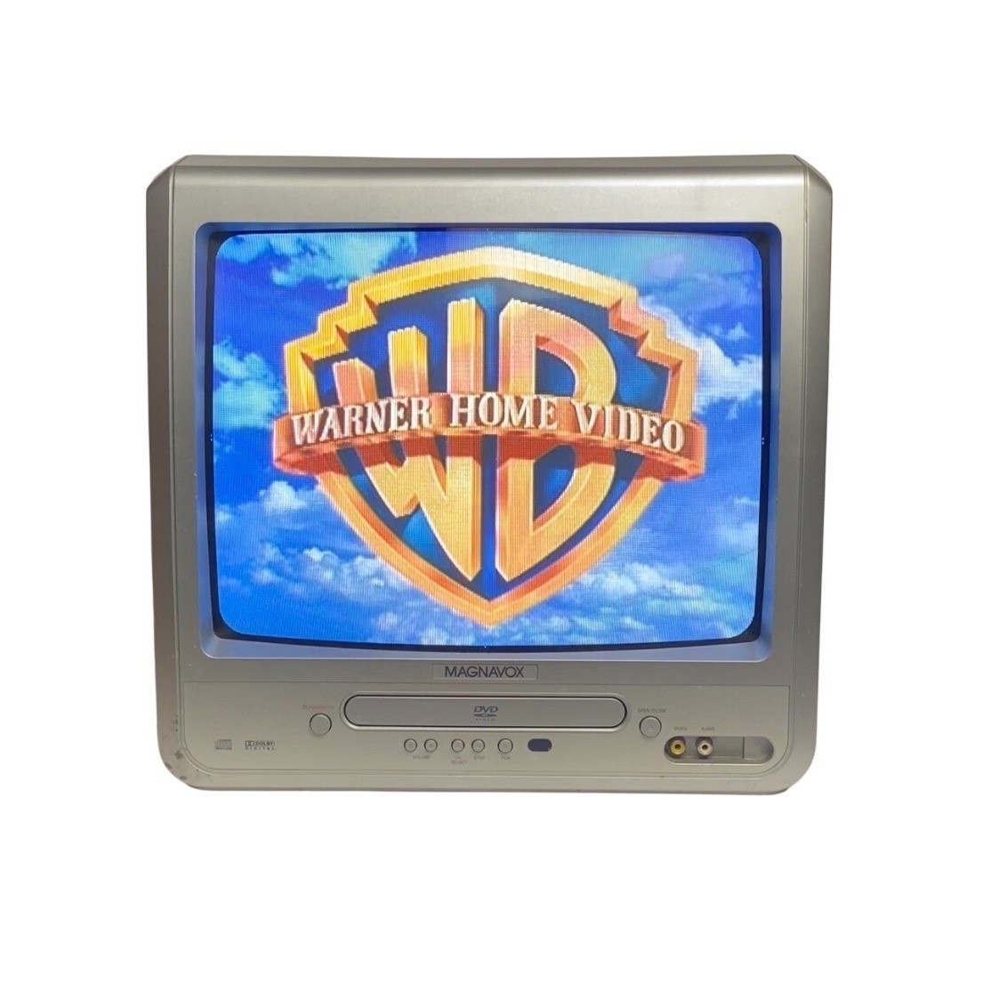 Magnavox 13 inch CRT TV DVD Combo Silver Retro Gaming Televi