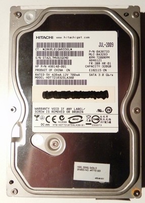 Hitachi SATA HDD 320GB 3,5'' intern 7200rpm