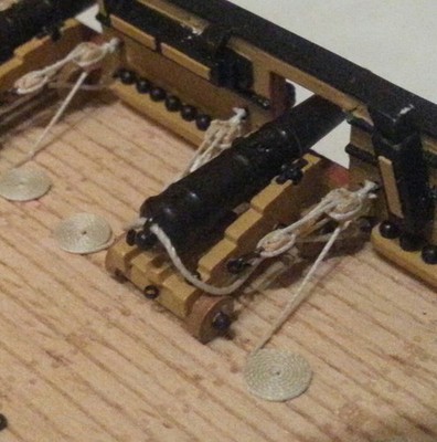 HMS Victory 1:84 - Gun Tackle Sets für Upper Decks