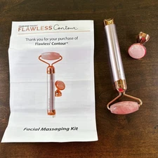 Finishing Touch Flawless Contour Facial Massaging Rose Quartz Kit