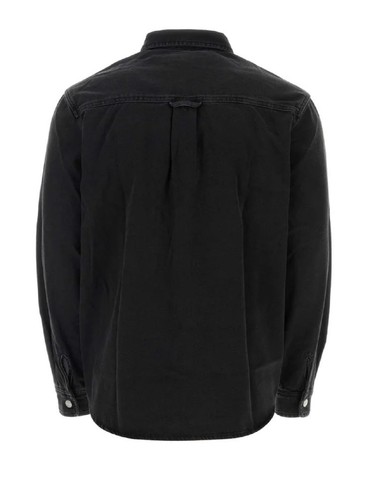🔥Carhartt WIP Harvey Shirt Jac Black Dark Wash Men’s Size M - Picture 6 of 6