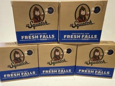 Dr. Squatch Fresh Falls Alaskan Glacier Mineral Clay Soap for Men 5 oz