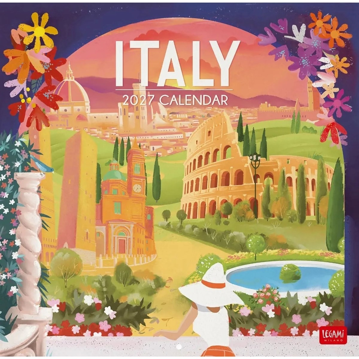 Legami - 2027 Wall Calendar, Italy, Large Wall Calendar, 12 Months and Yearly Planner, in English, Space for Notes, Zodiac Signs, International Holidays, 30 x 29 cm - Image 2