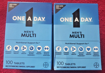 One A Day Mens Multivitamin Multimineral Supplement_100 CT x 2_Exp 04 & 08 2026