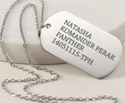 Personalised Engraved Men's Necklace Army Dog Tag Any Text Birthday Anniversary