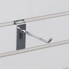 4" Chrome Slatwall Hooks