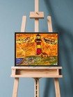 Lighthouse Neo Expressionism Original Signed Mixed Media Wall Art Painting 11x14 — photo 3