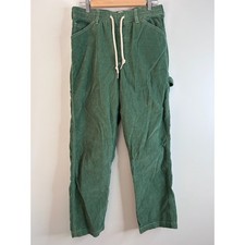 BDG Urban Outfitters Green Corduroy Carpenter Cargo Pull On Pants M Y2K Retro