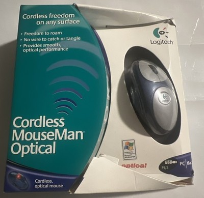 Logitech Cordless Mouseman Optical Mouse For PC/Mac PS/2 Brand New In Box