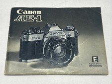 Vtg Canon AE-1 Camera Manual - OEM Instruction Guide Booklet - English Version