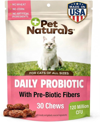 Daily Probiotic Soft Chews for Cats, Digestive and Immune Support Supplement, 10