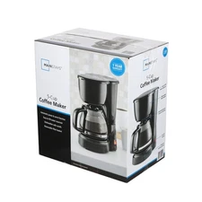 Mainstays 5-Cup Drip Coffee Maker Black, New