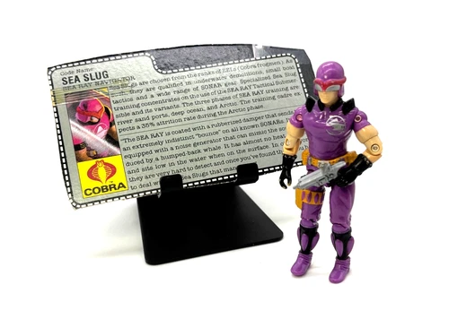 Vintage GI Joe ARAH 1987 Cobra Sea Slug COMPLETE + File Card