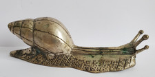 Alte Schnecken Metallplastik, Skulptur, Briefbeschwerer, Tierfigur