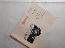 Konica Autoreflex T Instruction Booklet-English