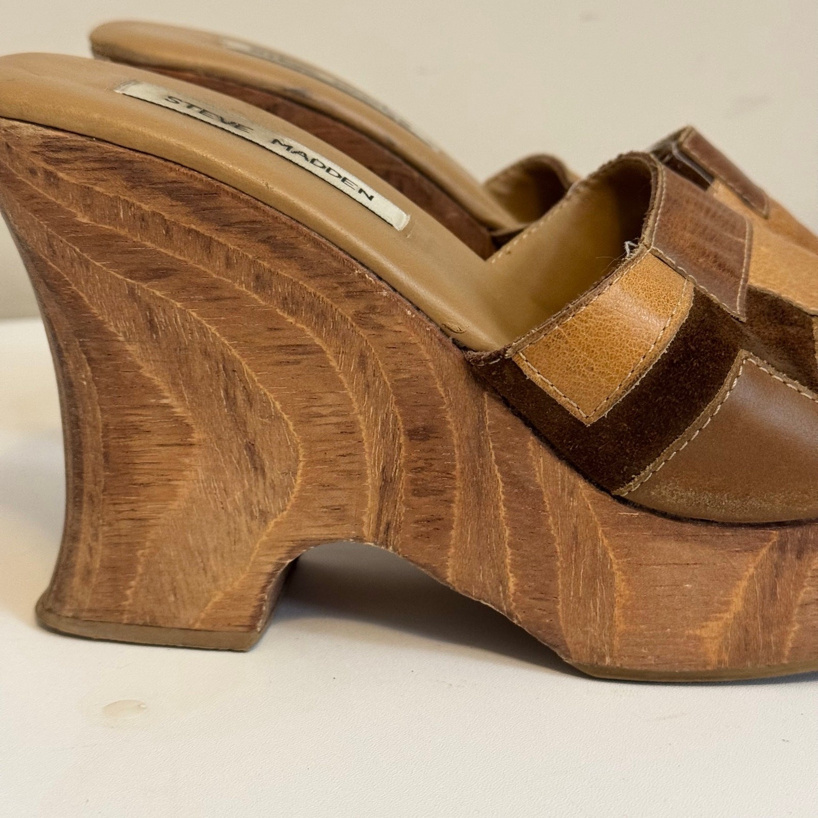 Vintage Steve Madden Chunky Patchwork Platform We… - image 5