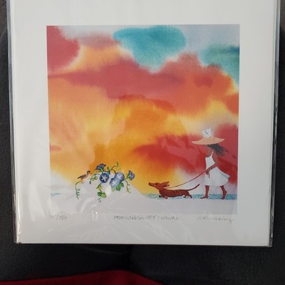 Morning Glory-Hawaii Print by Rosalie Prussing Signed Numbered Matted Gicle'e