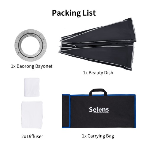 Selens Umbrella Hexadecagon Softbox Bowens Mount Diffusers Quick Fold Studio - Picture 5 of 14